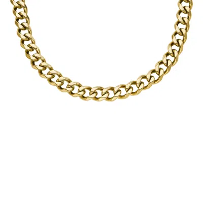 Fossil Men's Ellis Core Chains Gold-tone Stainless Steel Chain Necklace