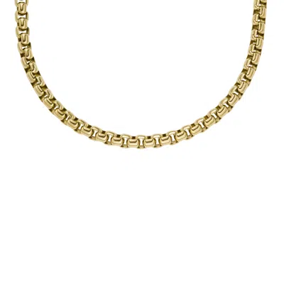 Fossil Men's Ellis Core Chains Gold-tone Stainless Steel Chain Necklace
