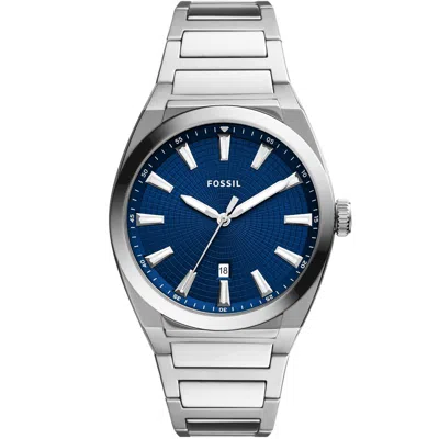 FOSSIL MEN'S EVERETT 3 HAND BLUE DIAL WATCH