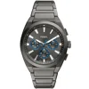Fossil Men's Everett Chronograph Smoke Stainless Steel Watch, 44mm In Grey