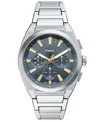 Fossil Everett Chronograph 44mm Watch In Metallic