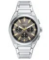 Fossil Men's Everett Chronograph Stainless Steel Watch, 44mm In Metallic