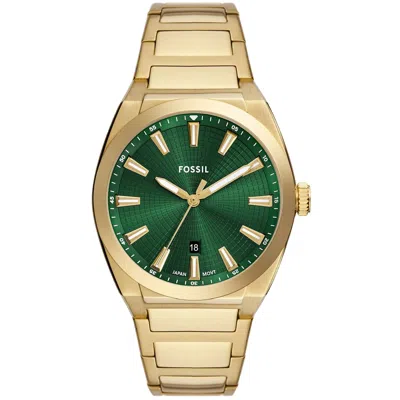 FOSSIL MEN'S EVERETT GREEN DIAL WATCH