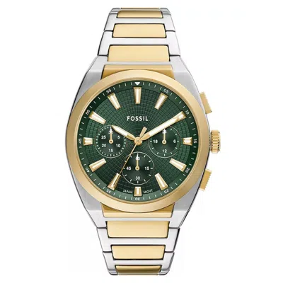 FOSSIL MEN'S EVERETTE GREEN DIAL WATCH