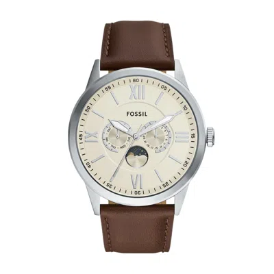 Fossil Men's Flynn Multifunction Brown Leather Watch