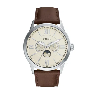 Fossil Men's Flynn Multifunction Brown Leather Watch