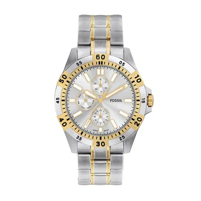 Fossil Men's Garrett Multifunction Two-tone Stainless Steel Watch In Gray