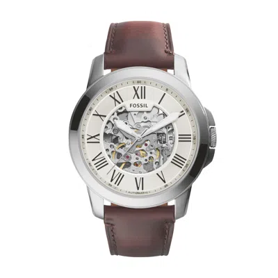 Fossil Men's Grant Automatic, Stainless Steel Watch In Brown