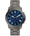 Fossil Men's Grant Chronograph Gunmetal Stainless Steel Watch, 44mm In Gray