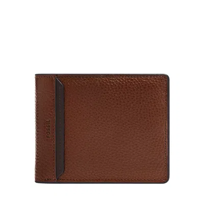 Fossil Men's Huntington Leather Bifold With Flip Id In Brown