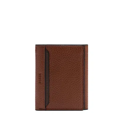 Fossil Men's Huntington Leather Trifold In Brown