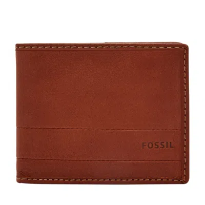 Fossil Men's Lufkin Leather Bifold In Brown