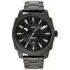 Fossil Men's Machine Black Dial Watch In Black