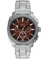 Fossil Machine Chronograph Stainless Steel Watch, 44mm In Silver
