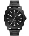 Fossil Men's Machine Black Dial Watch In Black