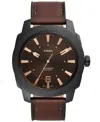 Fossil Machine Watch, 49mm In Brown