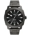 Fossil Men's Machine Black Dial Watch In Gray