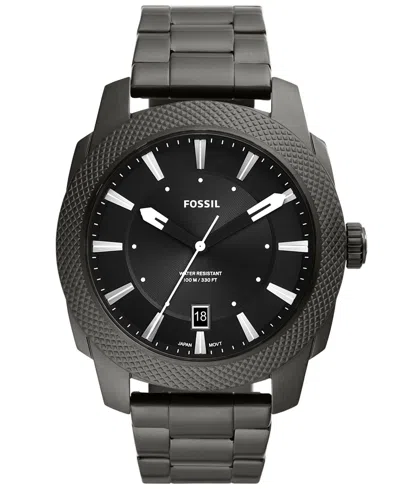 FOSSIL MEN'S MACHINE QUARTZ GRAY STAINLESS STEEL BRACELET WATCH, 49MM