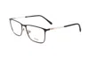 Fossil Matte-finish Rectangle-frame Glasses In Black