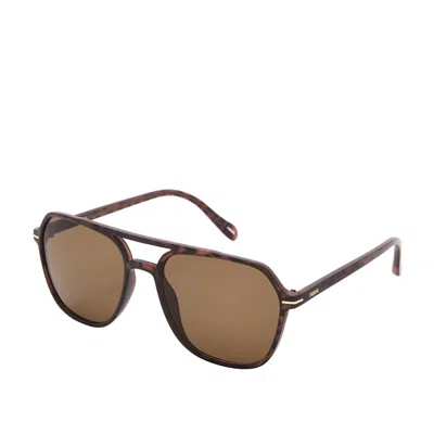 Fossil Men's Navigator Sunglasses In Brown