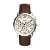 Fossil Men's Neutra Chronograph Brown Leather Watch 44mm In Brown