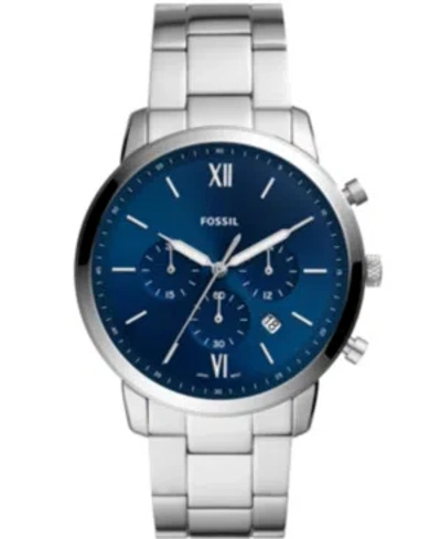 Fossil Men's Neutra Silver-tone Bracelet Watch 44mm In Stainless