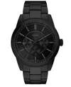 Fossil Men's Pearson Multifunction Black Stainless-steel Watch, 42mm In Black