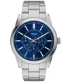 Fossil Men's Pearson Multifunction Stainless-steel Watch, 42mm In Silver