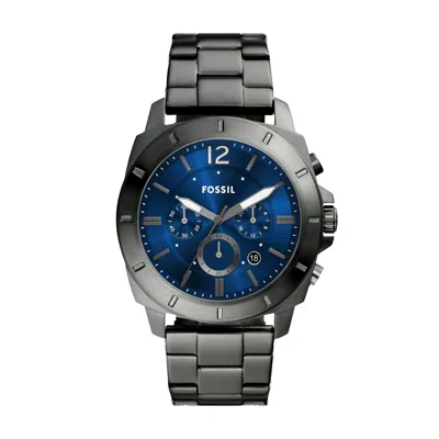 Fossil Men's Privateer Chronograph, Smoke Stainless Steel Watch, Bq2816 In Gray
