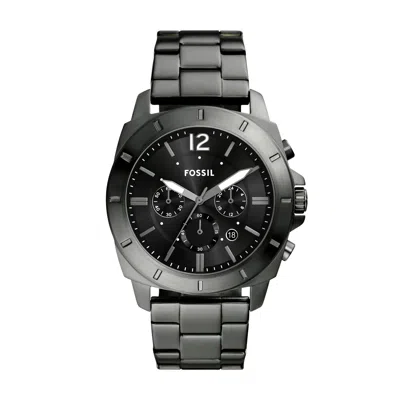 Fossil Men's Privateer Chronograph, Smoke Stainless Steel Watch, Bq2817 In Black