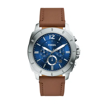 Fossil Men's Privateer Chronograph, Stainless Steel Watch, Bq2819 In Brown