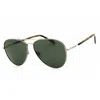 Fossil Pilot-frame Metal Sunglasses In ["silver Tone"]