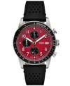 Fossil Men's Sport Tourer Chronograph Black Leather Watch, 42mm In Black