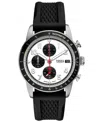 Fossil Men's Sport Tourer Chronograph Black Silicone Watch, 42mm In Black