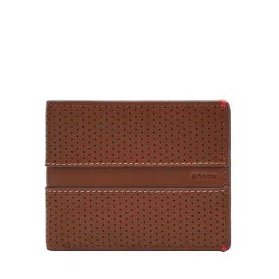 Fossil Men's Sport Tourer Leather Bifold With Flip Id In Brown