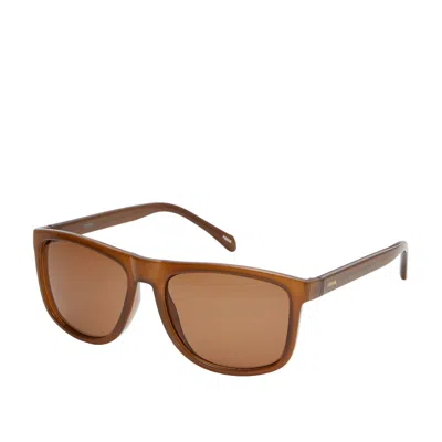 Fossil Men's Square Sunglasses In Beige
