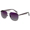 Fossil Men's 57mm Grey Sunglasses In Black