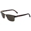 Fossil Men's 57 Mm Brown Sunglasses In Gray