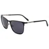 Fossil Men's 57 Mm Grey Sunglasses In Black