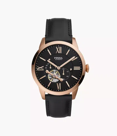 Fossil Men's Townsman Automatic, Rose Gold-tone Stainless Steel Watch
