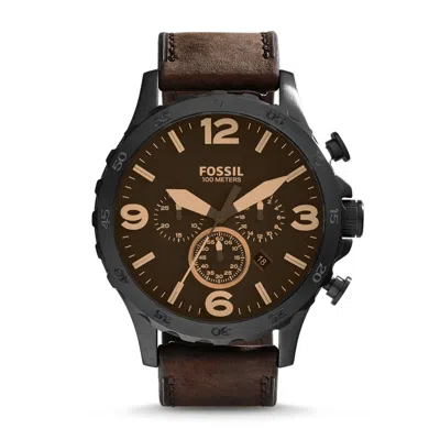 Fossil Men's Watch  Jr1487p Black Gold ( 50 Mm) Gbby2 In Brown