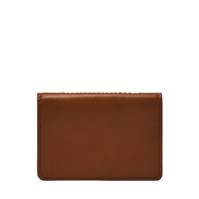 Fossil Men's Westover Leather Snap Bifold In Brown