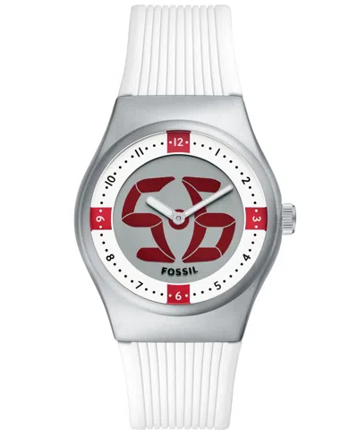 Fossil Men's World Flags Big Tic England Watch 40mm In White