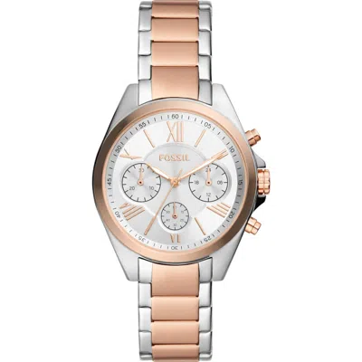 Fossil Modern Courier Chronograph Two-tone Bracelet Watch, 36mm In Two Tone
