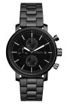 Fossil Modern Rhett Three Hand Quartz Bracelet Watch, 42mm In Black