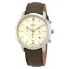FOSSIL FOSSIL NEUTRA CHRONOGRAPH CREAM DIAL BROWN LEATHER MEN'S WATCH FS5380
