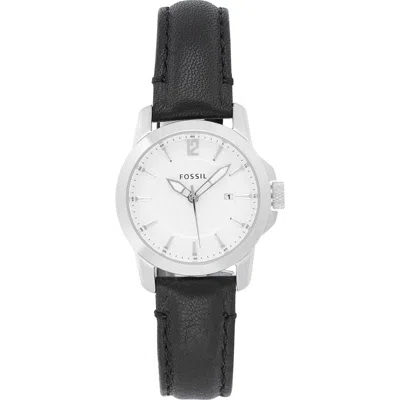 Fossil Neutra Stainless Steel Leather Strap Watch In Silver