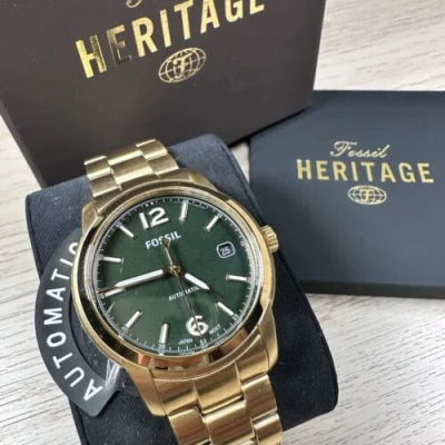 Pre-owned Fossil New✅ Limited Edition✅ Heritage Automatic Gold Green Me3235 Watch $295