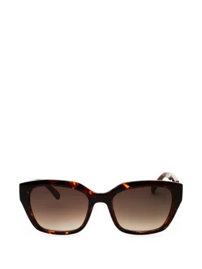 Fossil Noor Rectangle-frame Sunglasses In Brown