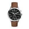 Fossil Outlet Men's Bennett Multifunction Brown Leather Watch In Brown